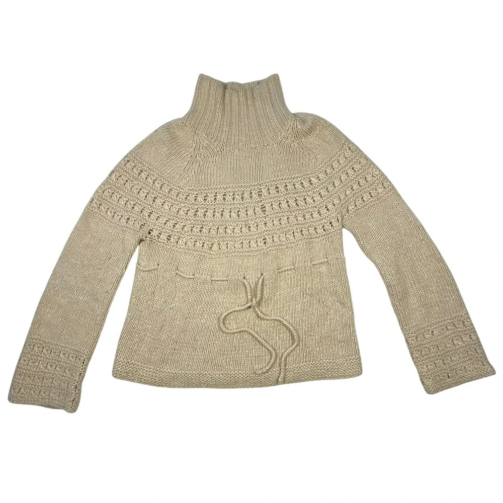 5/48 Saks‎ Fifth Ave Angora Rabbit Hair Silk Blend Turtleneck Sweater Size M